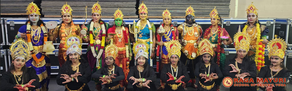 Raga Mayuri students performing classical dance